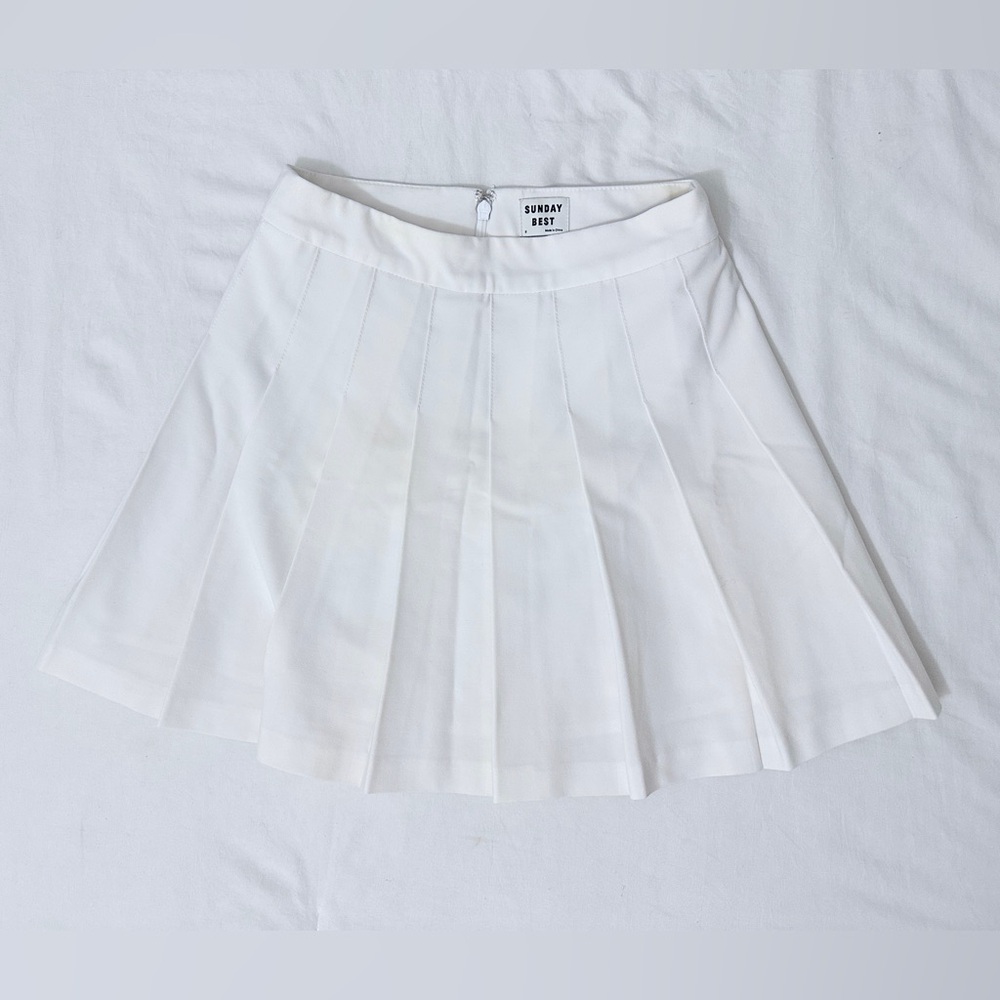 Aritzia Sunday Best Olive Mini Skirt - White - 0 - Picture 4 of 10